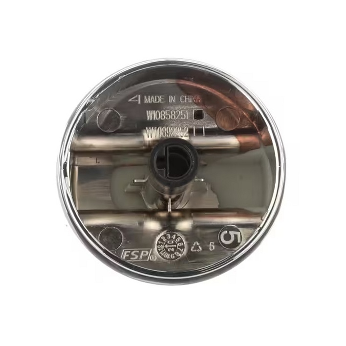 Whirlpool Range /Oven Surface Burner Knob (Stainless) - W11101439, Replaces: W10858251