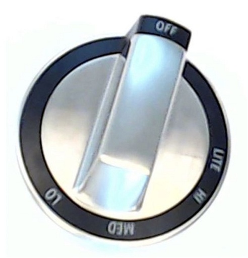 Whirlpool Range /Oven Control Knob (Stainless) - WPW10180180, Replaces: W10132510
