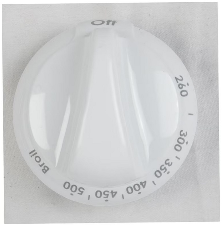 GE Range /Oven Thermostat Knob (White) - WB03K10244, Replaces: WB03K10182