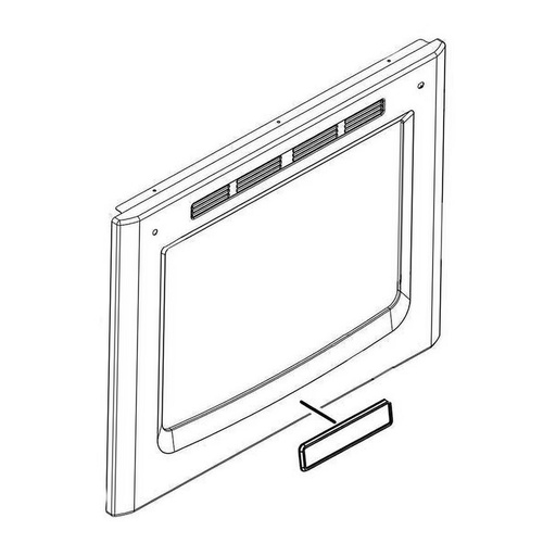 Whirlpool Range /Oven Door Glass - W10906445, Replaces: W10692526