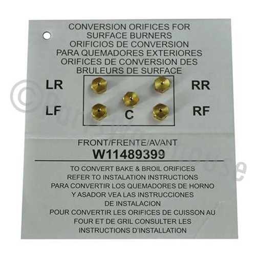 Whirlpool Range /Oven LP Conversion Kit - W11560165, Replaces: W11489399