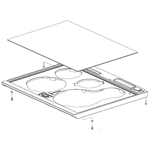 LG Range /Oven Main Glass Cooktop - AGU75049013