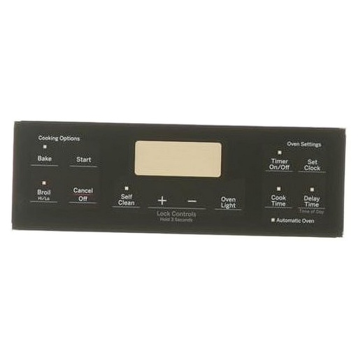 GE Range /Oven Overlay (Black) - WB07X25217