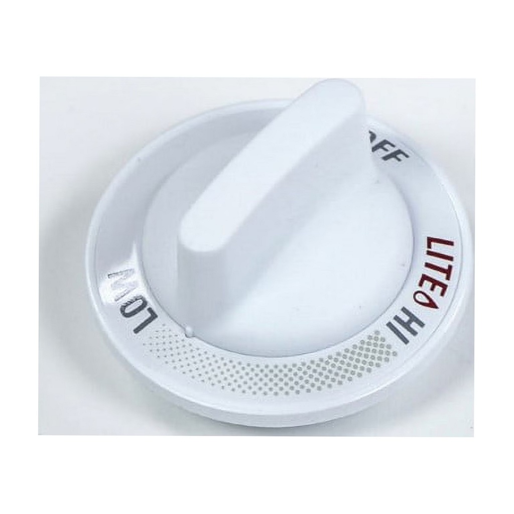 GE Range /Oven Burner Valve Knob (White) - WB3K5296, Replaces: WB03K5296