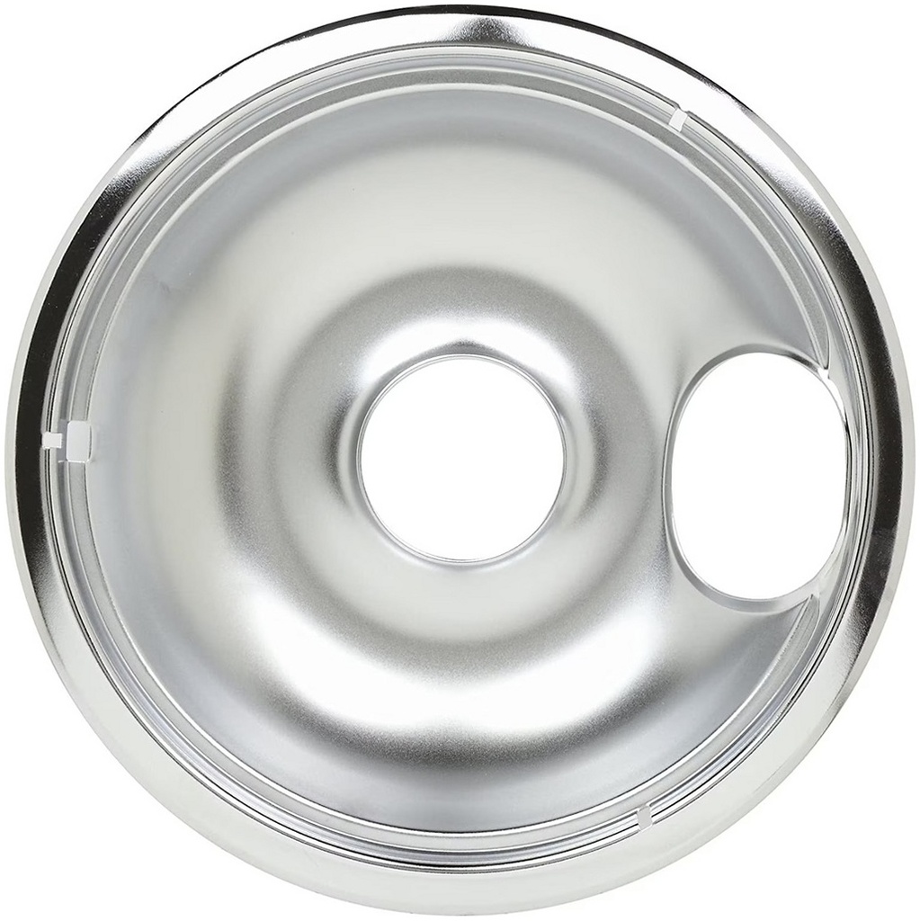 GE Range /Oven Drip Bowl (Chrome, 8 Inch) - PM32X113, Replaces: 8004