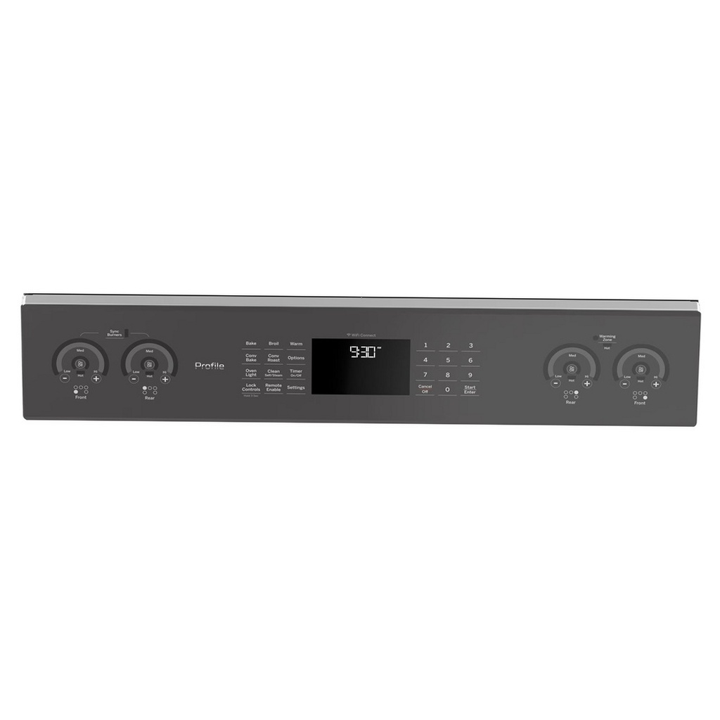 GE Range /Oven Control Panel with Overlay - WB27X33633, Replaces: WB27X29191