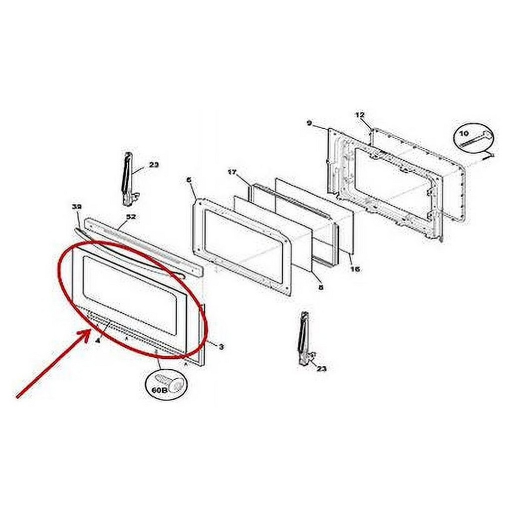 Frigidaire Range /Oven Door Glass Assembly - 316453048