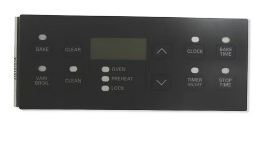 Frigidaire Range /Oven Clock Overlay (Black) - 316101514, Replaces: 316101501