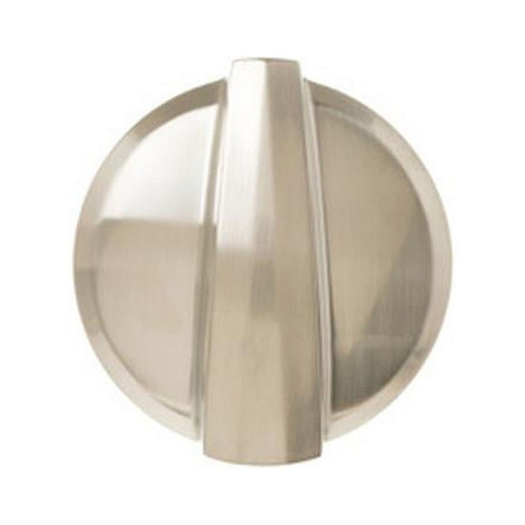 GE Range /Oven Knob (Stainless) - WB03X27193, Replaces: WB03X23824