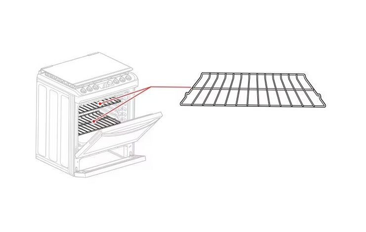 LG Range /Oven Rack/Shelf - MHL63411413, Replaces: MHL63411414