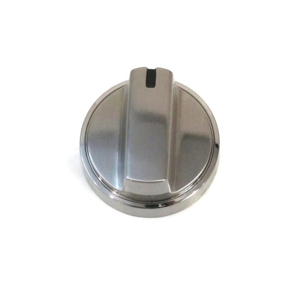 GE Range /Oven Control Knob (Stainless) - WB03X34871, Replaces: WB03X25150
