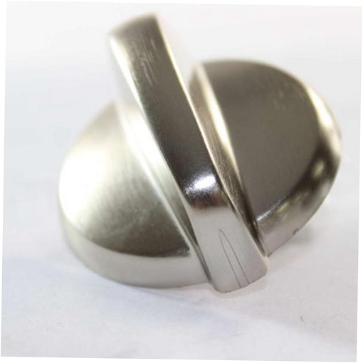 GE Range /Oven Burner Control Knob (Stainless) - WB03K10305, Replaces: WB03K10208