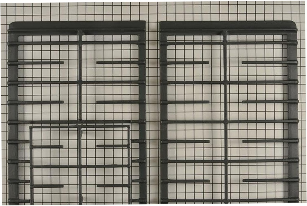 Whirlpool Range /Oven Grate Kit (Black) - W10338795, Replaces: 9763508CB