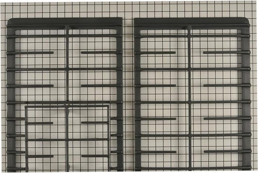 Whirlpool Range /Oven Grate Kit (Black) - W10338795, Replaces: 9763508CB