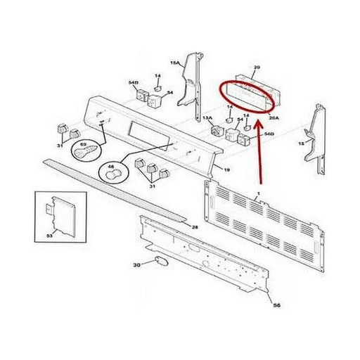 Frigidaire Range /Oven Overlay - 316419378