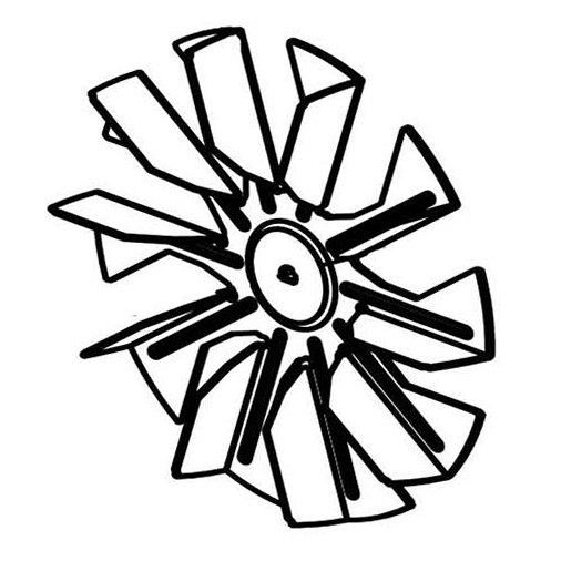LG Range /Oven Convection Fan Blade - 5900W1N004B, Replaces: 5900W1N004A