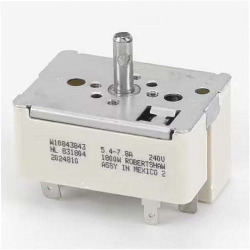 Whirlpool Range Infinite Switch - W10843843, Replaces: W11661906