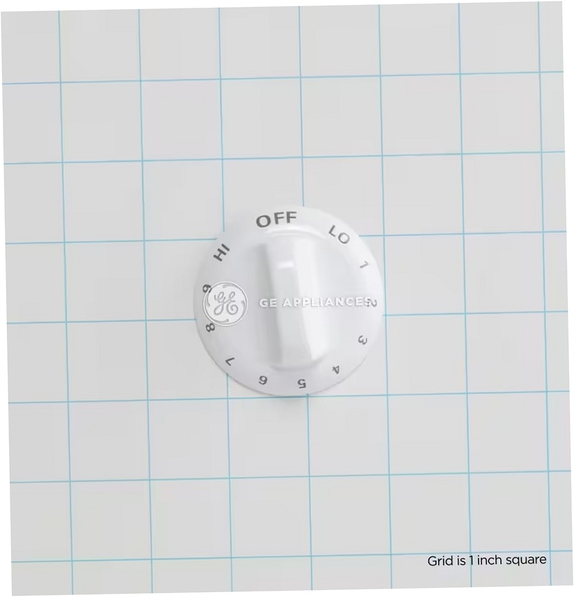 GE Range /Oven Control Knob (White) - WB03T10011, Replaces: WB03X10297