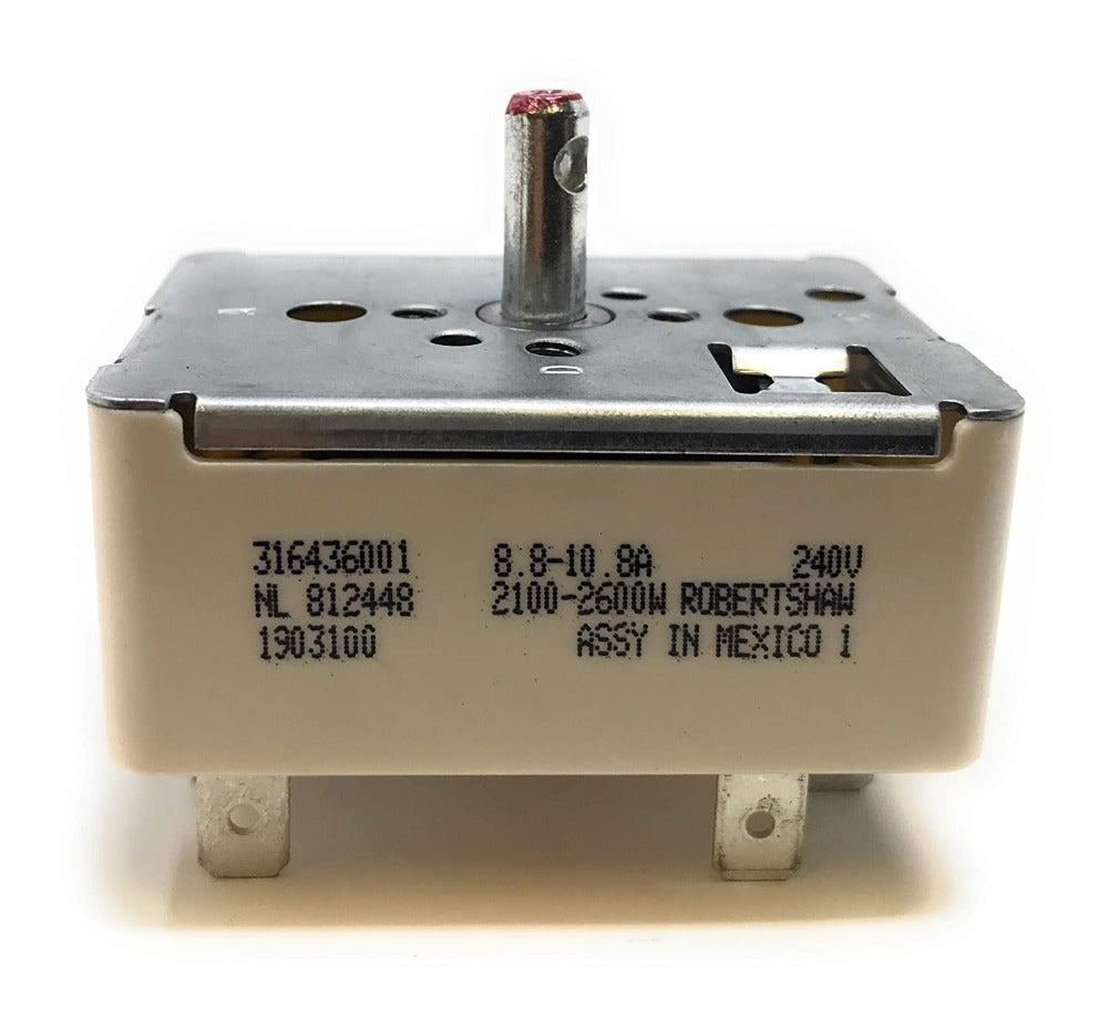 Frigidaire Range Surface Element Switch OEM - 316436001, Replaces: 5304506425 316021501