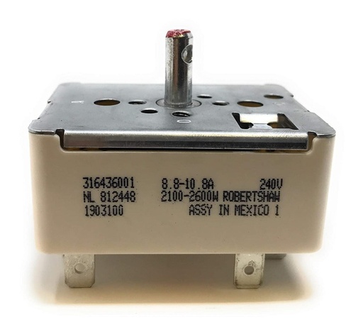 Frigidaire Range Surface Element Switch OEM - 316436001, Replaces: 5304506425 316021501