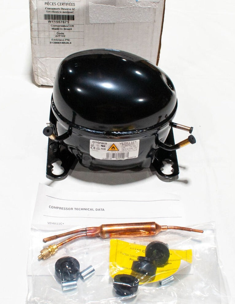 Whirlpool Refrigerator Compressor Kit OEM - W11557671, Replaces: W11332037