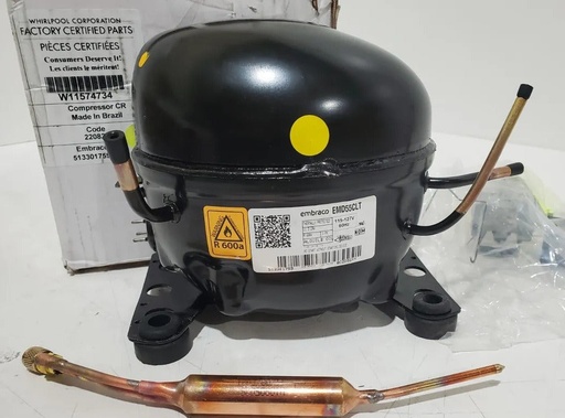Whirlpool Refrigerator Compressor Kit OEM - W11614224, Replaces: W11545349