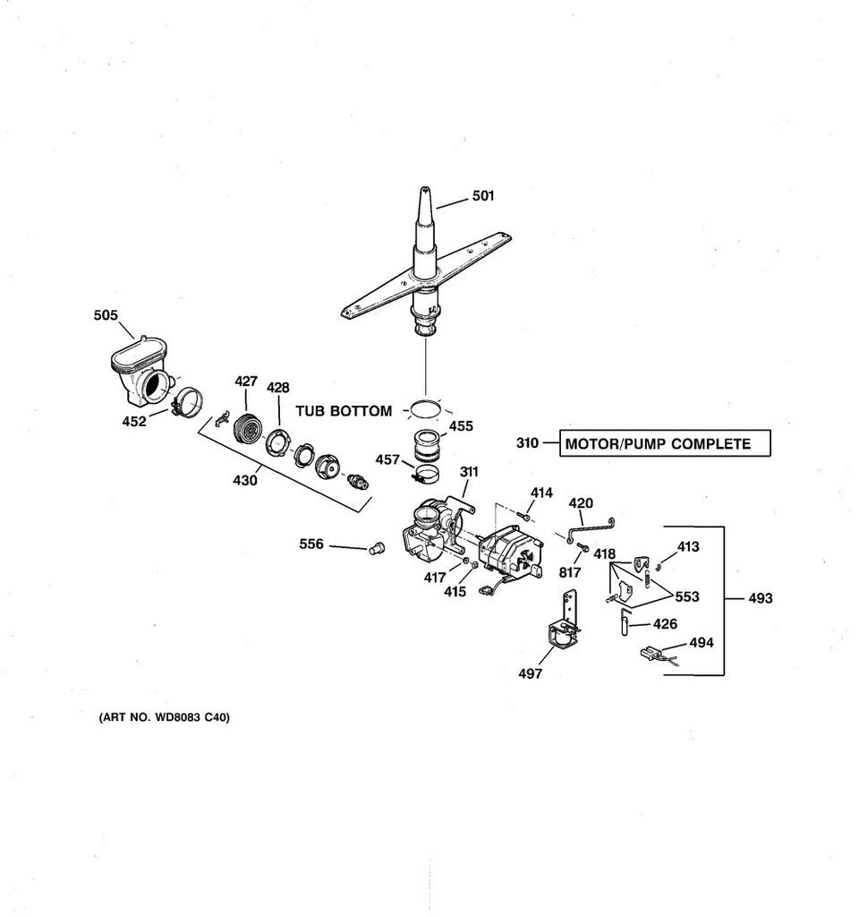 GE Dishwasher Drain Solenoid Kit - WG04F00993
