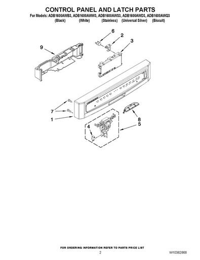 Whirlpool Dishwasher Door Latch - 8269333
