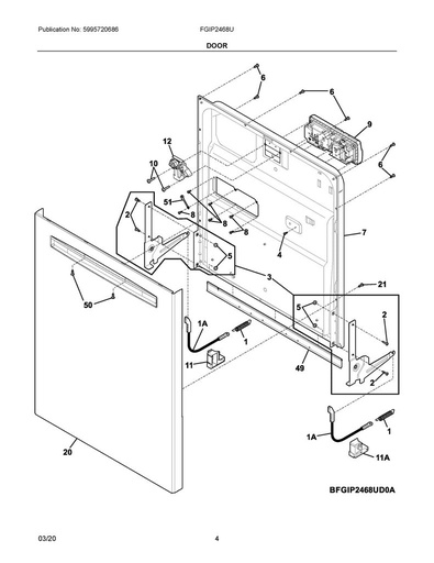 Frigidaire Dishwasher Counterbalance Arm Kit - 5304513274, Replaces: 154325301