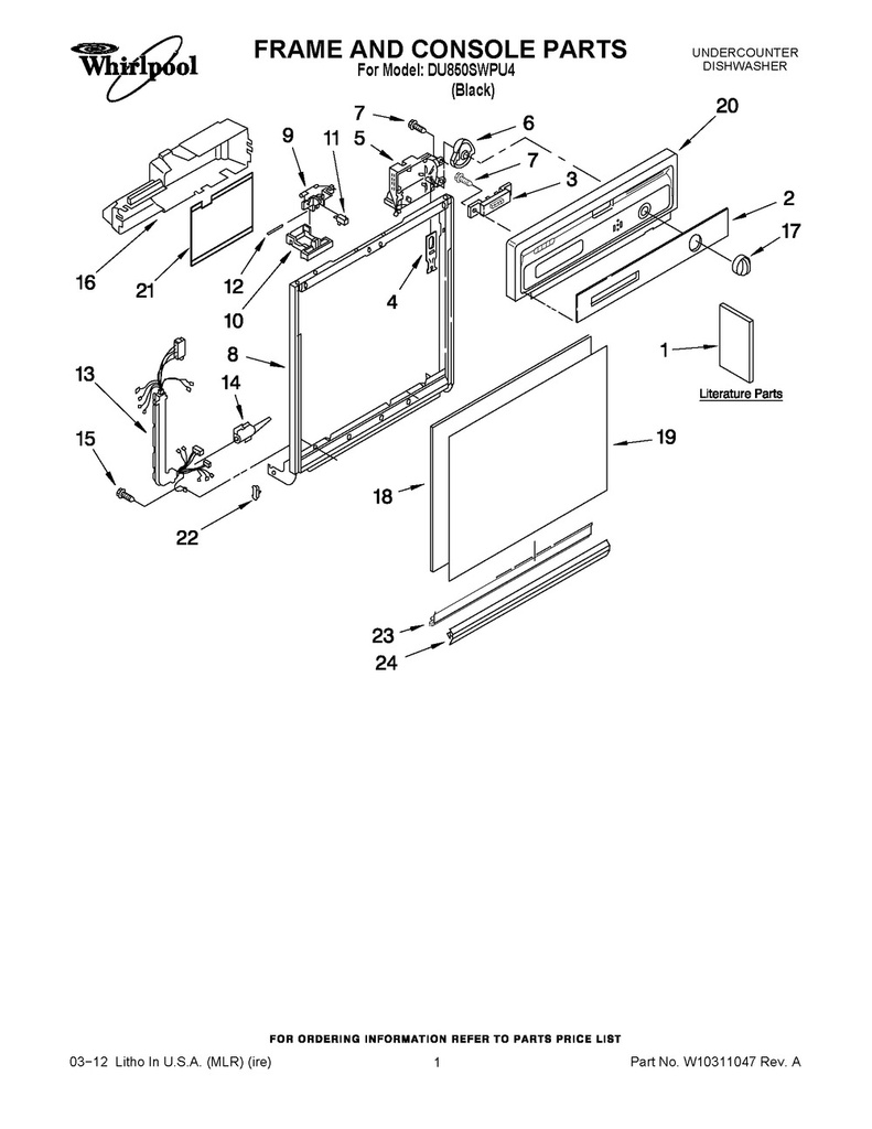 Whirlpool Dishwasher Door Panel - WP3369769, Replaces: 3369516
