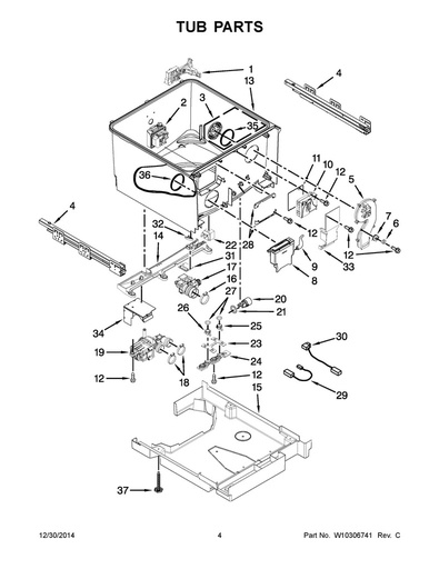Whirlpool Dishwasher Inlet/Outlet Bezel - WP99003605, Replaces: 6-919693