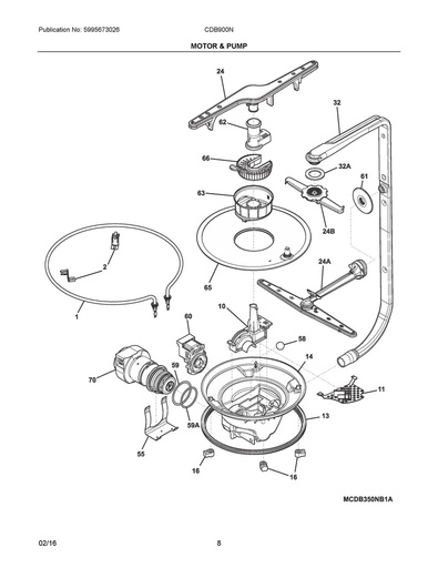 Frigidaire Dishwasher Drain Trap - 154252701