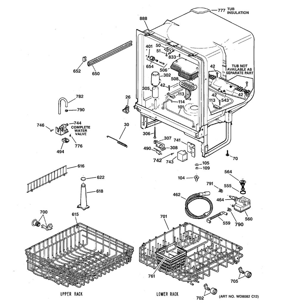 GE Dishwasher Sump Cover - WG04F01664