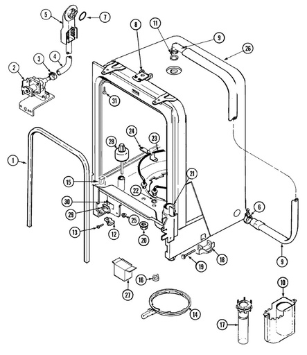 Whirlpool Dishwasher Float - WP99002363, Replaces: 99001004