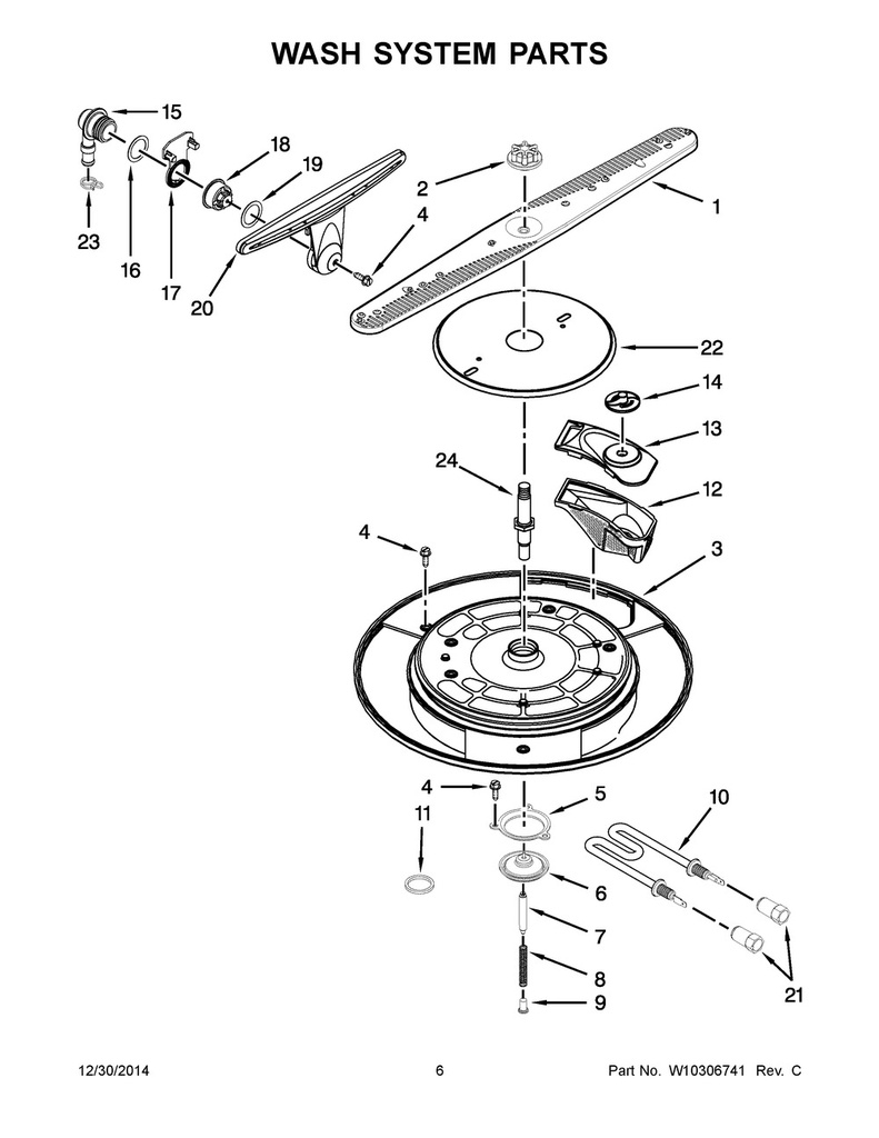 Whirlpool Dishwasher Heating Element Nut - WP6-920168