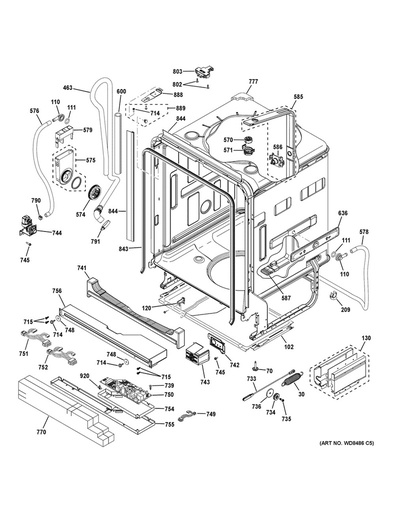 GE Dishwasher Top or Side Mounting Bracket - WG04A03280