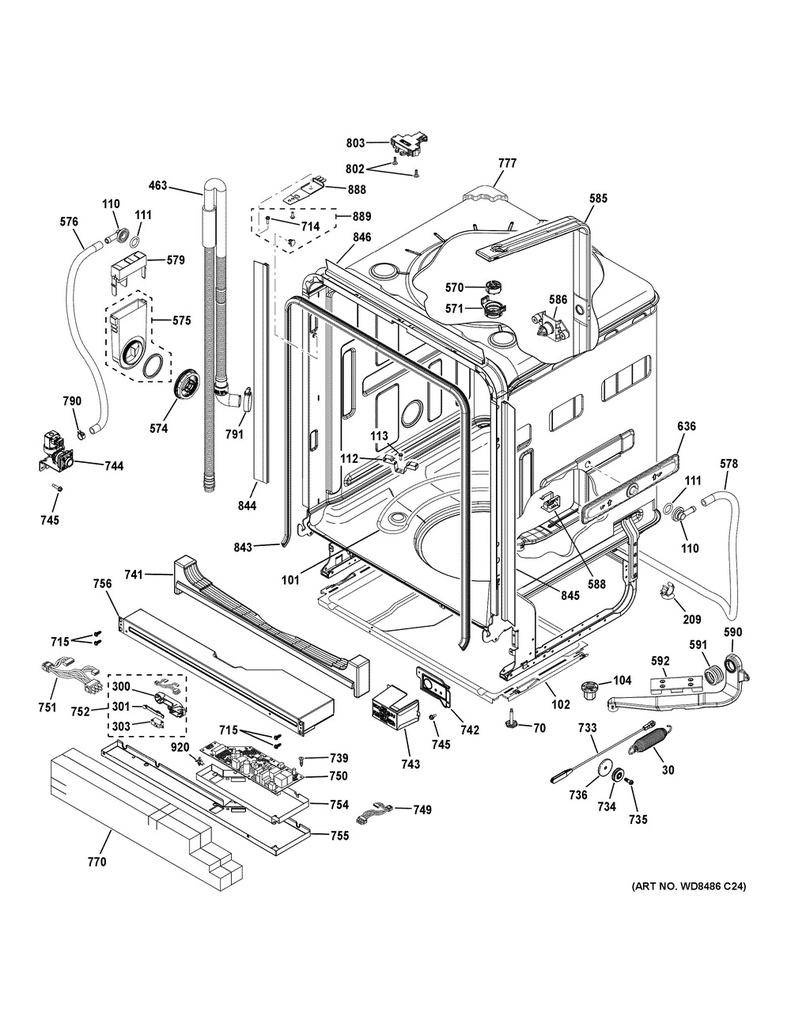 GE Dishwasher Installation Screw Kit - WG04A01079