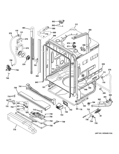 GE Dishwasher Installation Screw Kit - WG04A01079