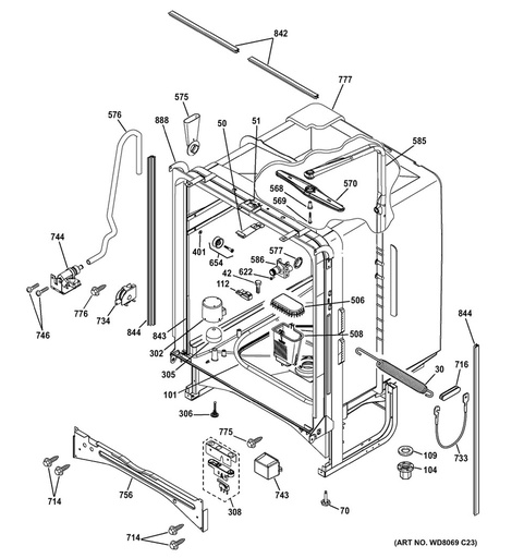 GE Dishwasher Granite/Corian Mounting Bracket Kit - WG04A01056