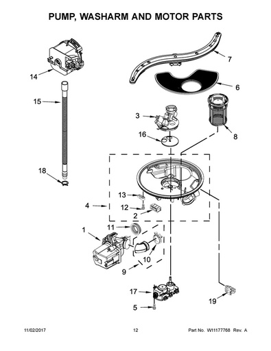 Whirlpool Dishwasher Sump Assembly - WPW10455268, Replaces: W10300747