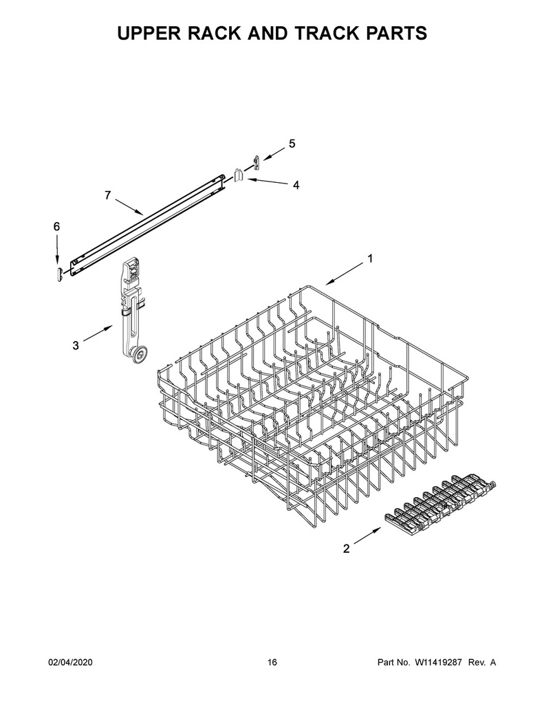 Whirlpool Dishwasher Upper Rack Wheel - WPW10571738, Replaces: W10571738
