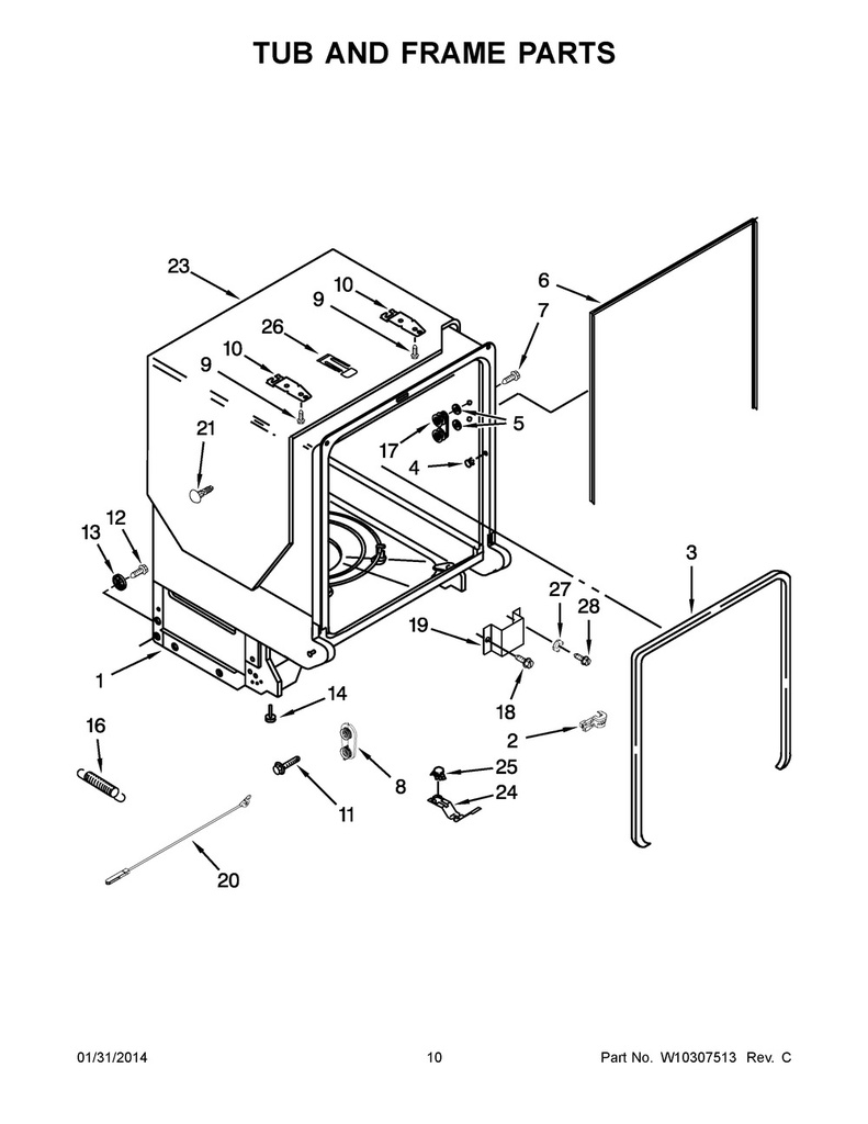 Whirlpool Dishwasher Tub Wheel Assembly - WP8270019, Replaces: 8270019
