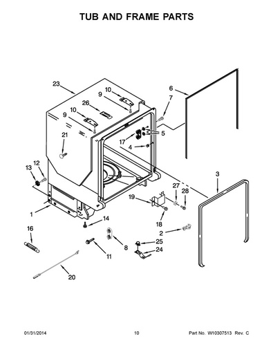 Whirlpool Dishwasher Tub Wheel Assembly - WP8270019, Replaces: 8270019