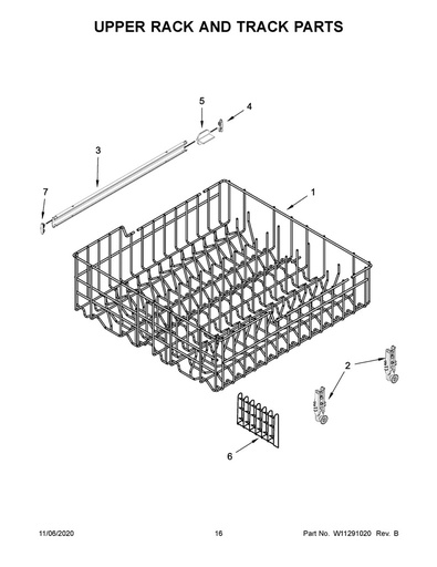 Whirlpool Dishwasher Upper Dishrack Roller - W10888592, Replaces: 8575281