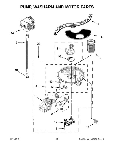 Whirlpool Dishwasher Lower Spray Arm Assembly - WPW10333330