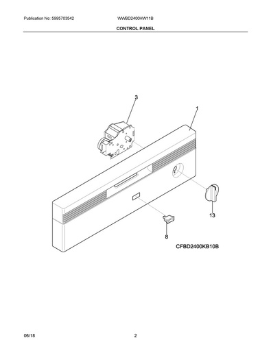 Frigidaire Dishwasher Selector Switch, White - 154240401