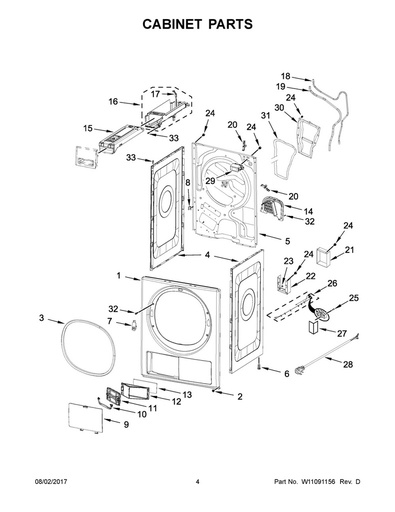 Whirlpool Dryer Access Panel - W11086536, Replaces: W10783931