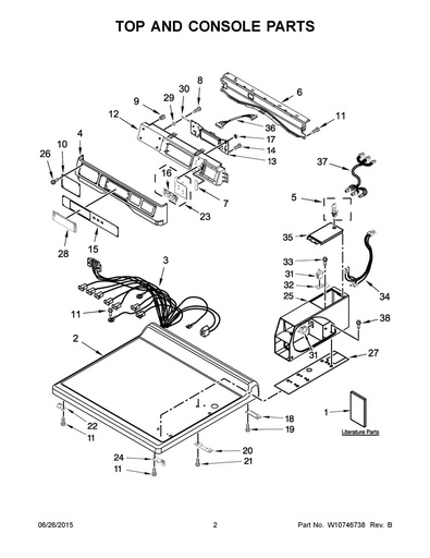 Whirlpool Washer Pushbutton - WPW10424308, Replaces: 2-15517